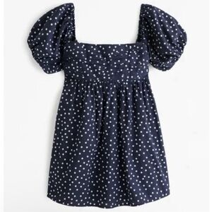 Abercrombie and Fitch Navy Blue Polka Dot Emerson Mini Dress XS